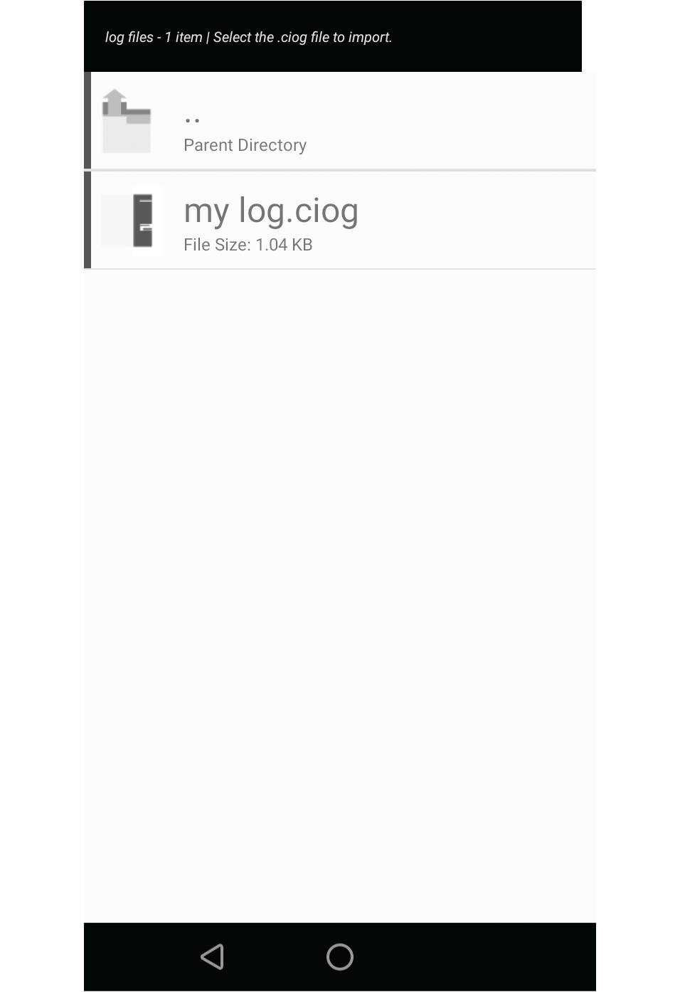 Screenshot showing the import menu item selected.